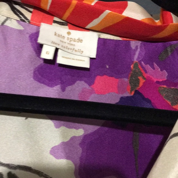Kate Spade 100% Silk Top Size 6 - Picture 3 of 5